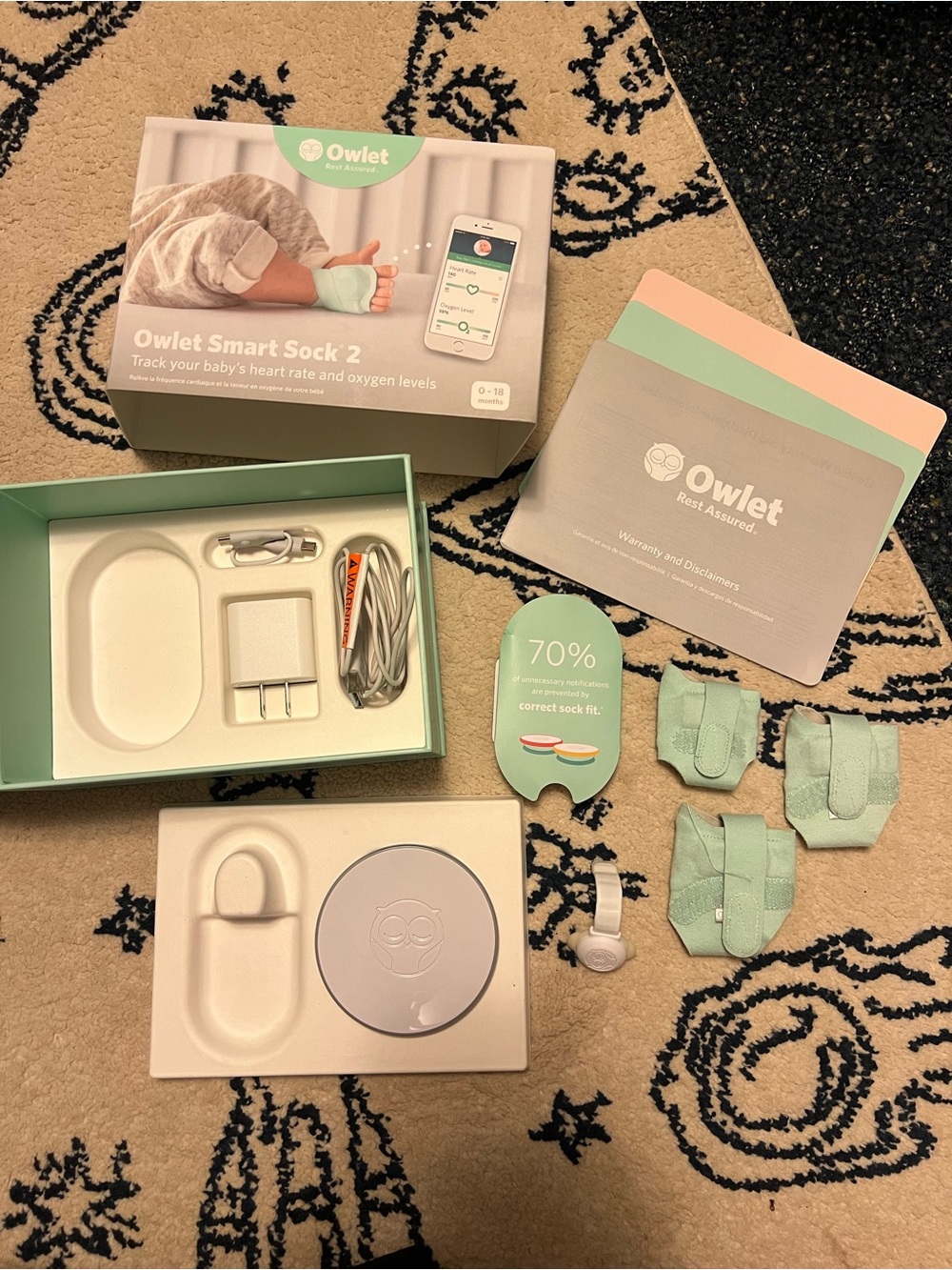 Smart Sock 2 Baby Monitor - Mint